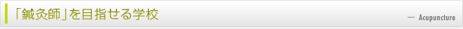 鍼灸師を目指せる学校